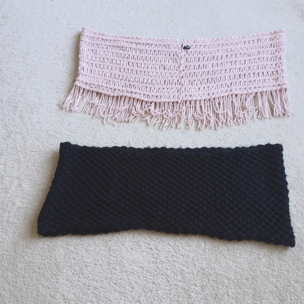 🌷OLD NAVY infinite scarf pink & black